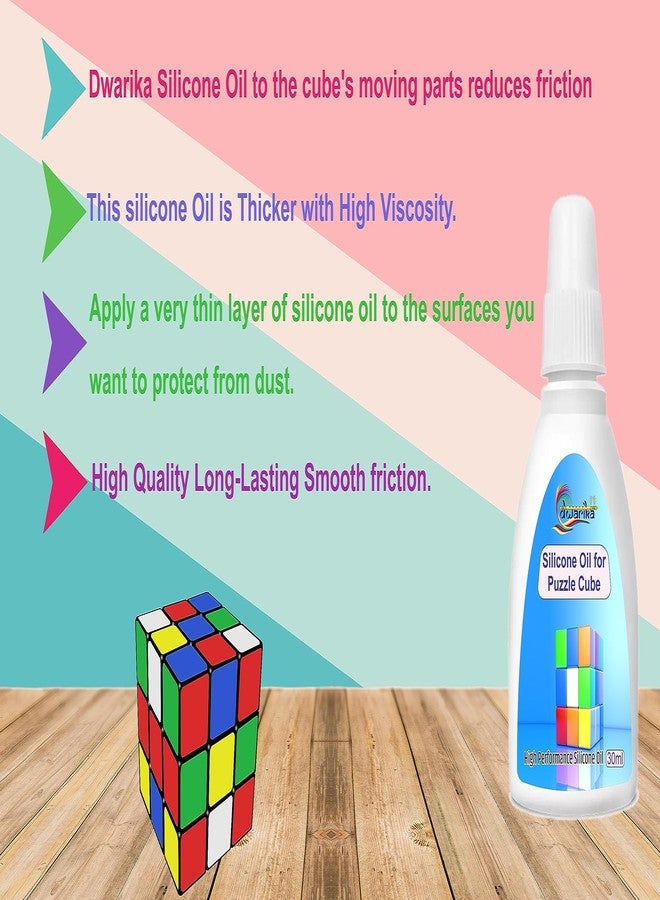 Dwarika Silicone Oil Lubricant for Rubiks Cube Puzzle Cube Reduce Friction Rubik's Cube 30ml - Image 4